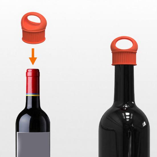 Flexible Silicone Sealing Plugs Wine Bottle Stopper, Preserve Freshness Champagne Sealer, Reusable Fun Gadgets for Parties Standard Bottles