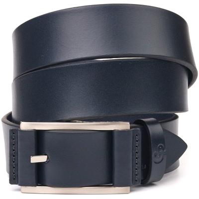 Elegant Men's Belt for Trousers Made of Genuine Leather GRANDE PELLE Leather Belt 21452 Blue