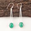 Green Onyx Gemstone Engagement New Drop Friend Gift Earrings 925 Sterling Silver EE-136-30