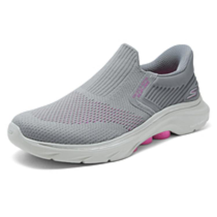 Skechers Go Walk Scarpe Casual Slip-On Basse Comode da Donna Sneakers Grigio Rosa 125246-GYHP