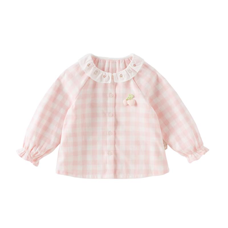 DAVE & BELLA Kids Cotton Plaid Shirt 120