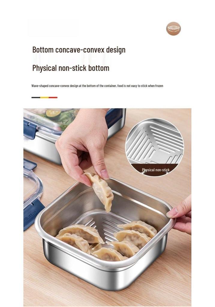 Cross-border Portable Food-grade Stainless Steel Lunch Box with Handle for Office Workers and Students