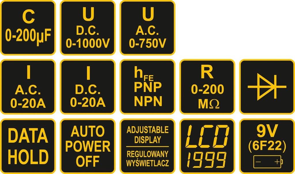 81775 VOREL MULTIFUNCTION DIGITAL METER