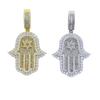 Hip Hop Star Pendant Necklace With Zirconia Crystals Gold Or Tone Chain Men