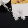 Snake Chain Rose Necklace 925 Sterling Silver Fashion Jewelry