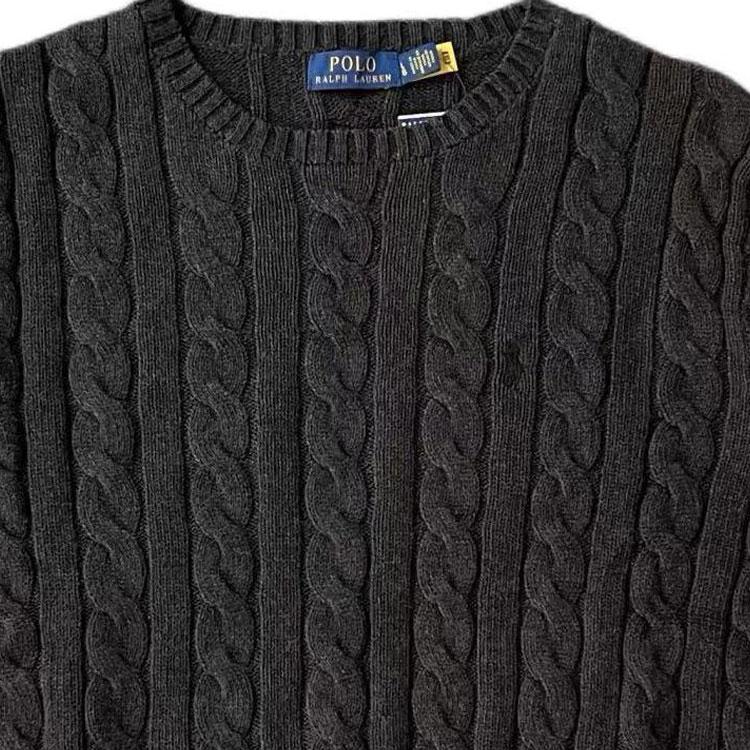 Polo Ralph Lauren Ss23 Round Neck Solid Color Simple Long Sleeve Sweater Men sweater Dark-Gray 710775885-041