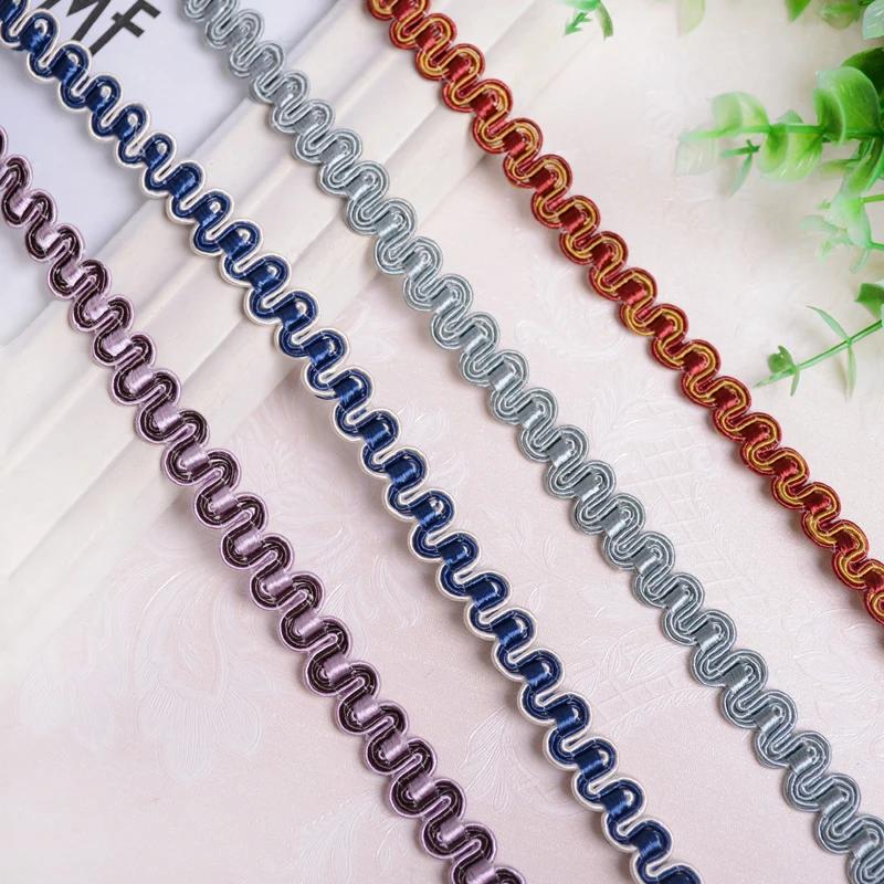 15 Meter Curtain Fringe Lace Edge 1.2cm Width Tassel Lace Trim Ribbon For Sewing Sofa Pillow Home Upholstery DIY Accessories