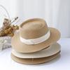 2026 Ersatile Hat Panama Flat Brimmed Sun Hat Bucket Hat UV Protection Sun Hat For Beach Mini Bow Vacation Handmade Straw Hat