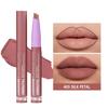 2 in 1 Matte Lipstick Crayons, Highly Pigmented Lip Liner Lipstick Pen, Long Lasting Moisturizing Lip Balm, Easy Glide on Formula