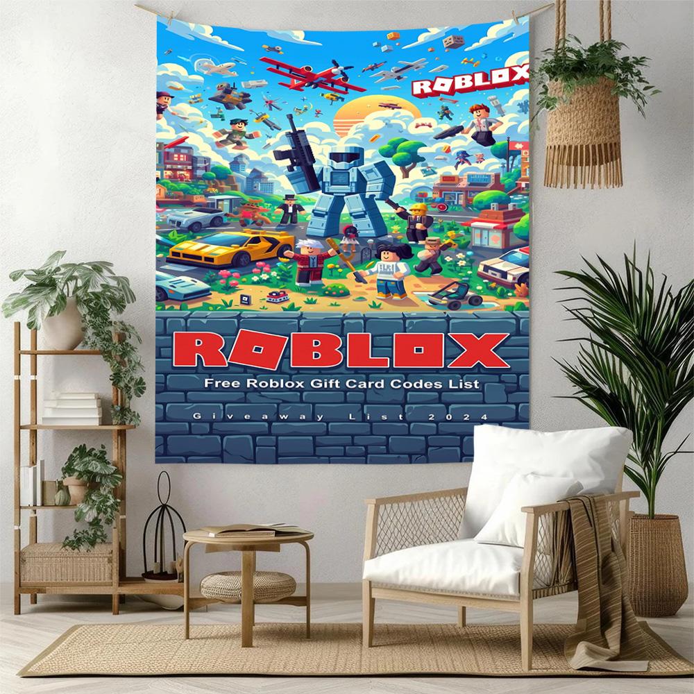 Roblox Wall Decor Tapestry Art For Pet Memorial Birthdaywedding Party Backdrop Family Gift