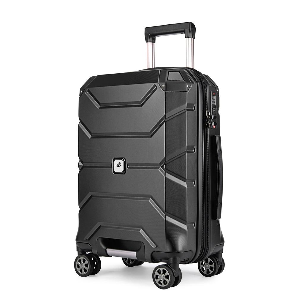 Large Capacity Lightweight Suitcase with Combination Lock & Silent Wheels, ABS+PC Material, All-Aluminum Drawbar for Simple Travel