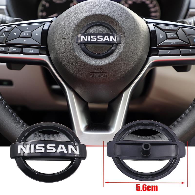 

1pcs newest 3D 56mm 52mm Nissan steer wheel emblem Sticker Car Steering Wheel Sticker Car Interior Emblem Car Accessories steer wheel emblem&Nissan