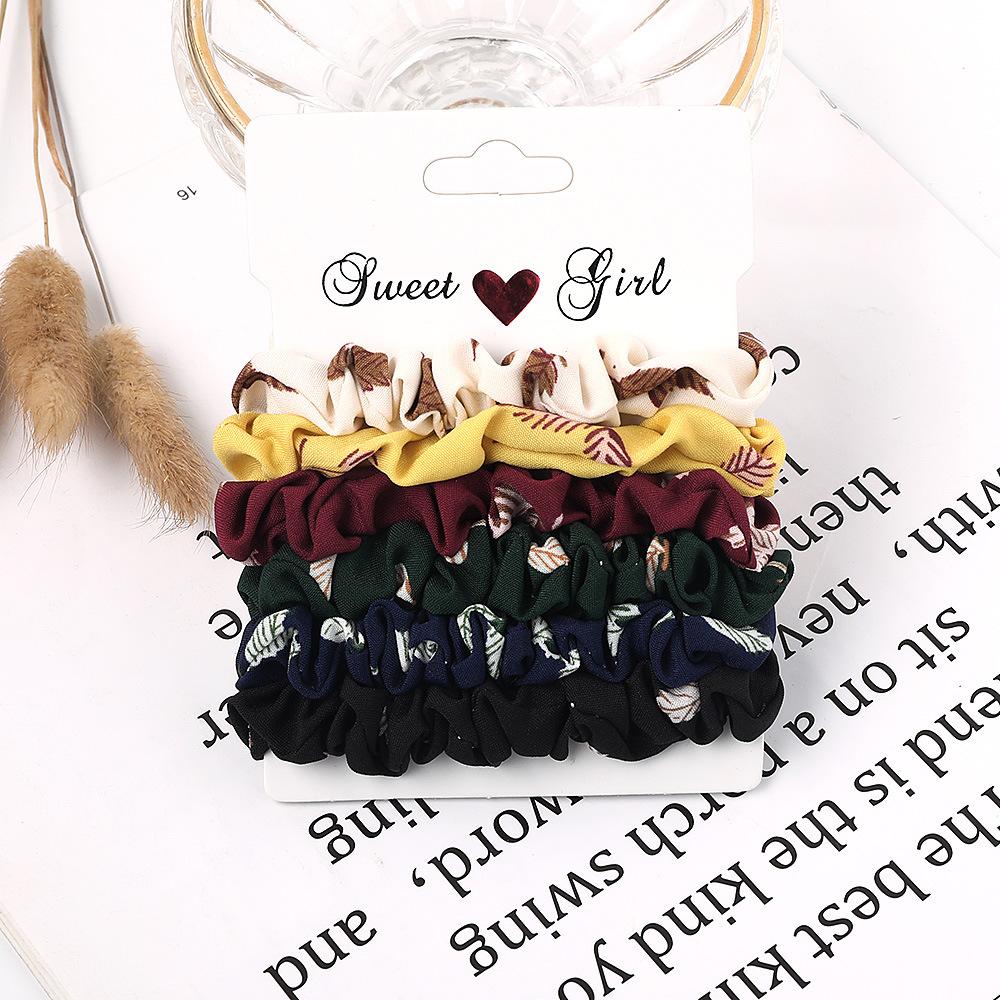 Simple Fabric Hair Rope Set Small Scrunchie Women Girls Kid Elastic Hair Rubber Bands Accessories Tie Hair Ring Holder Headdress