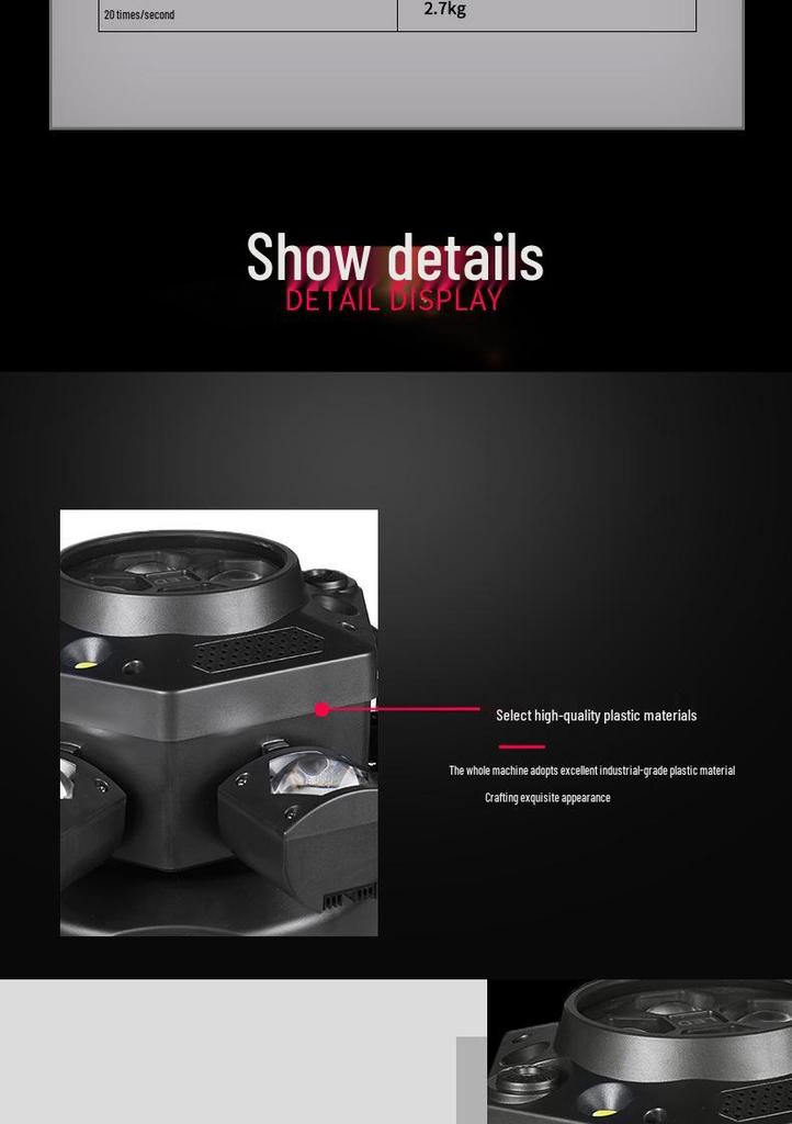 Bee Eye Six-Armed Rotating Laser Stage Light for Indoor Ambiance