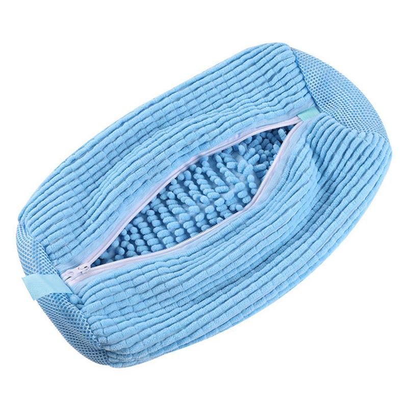 Shoe Washing Bag Washing Machine Laundry Bags Microfiber Closure Shoes Cleaning Bag Shoes Laundry Net Fluffy Fibers Sneaker