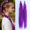 Synthetische Regenbogen Lametta Zöpfe Haarverlängerungen 26 Zoll Doppelte Pferdeschwänze Mädchen DIY Rave Party Ausgefallene Haaraccessoires