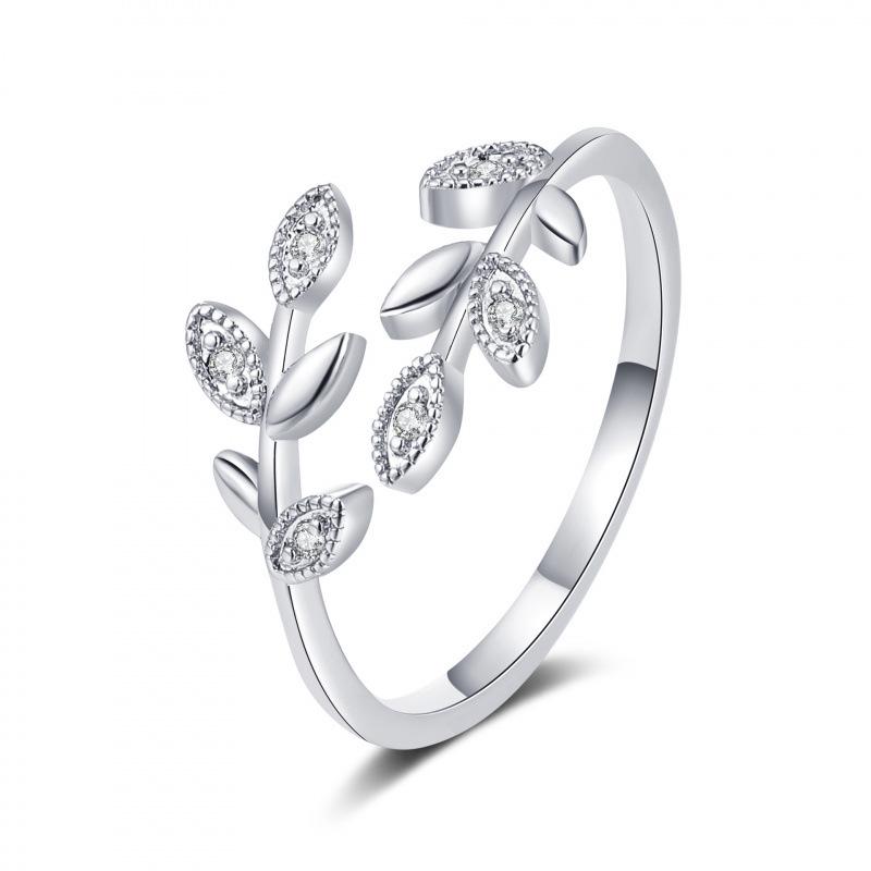 Niche Rhinestone Ring for Women – Personalized, Fashionable, Adjustable Open Design