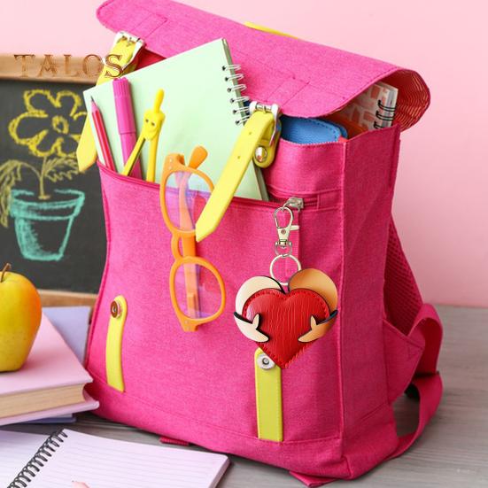 Håndlaget Fuskepels Hjerte Nøkkelring Lykke til Dekorativ Kjærlighetsanheng Nøkkelring Vesker Ryggsekker Biler Tilbehør