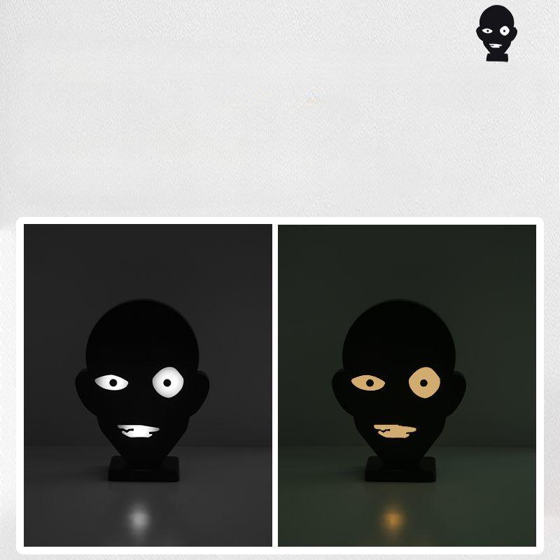 Small Night Light with Prisoner, Black Clothes People, Household Desktop Decoration, Creative Bedside Atmosphere Lamp Decoration