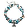 Bohemian Multi-layer Starfish Turtle Anklets For Women Vintage Elephant Owl Beads Chain On Leg Ankle Bracelet Beach Jewelry