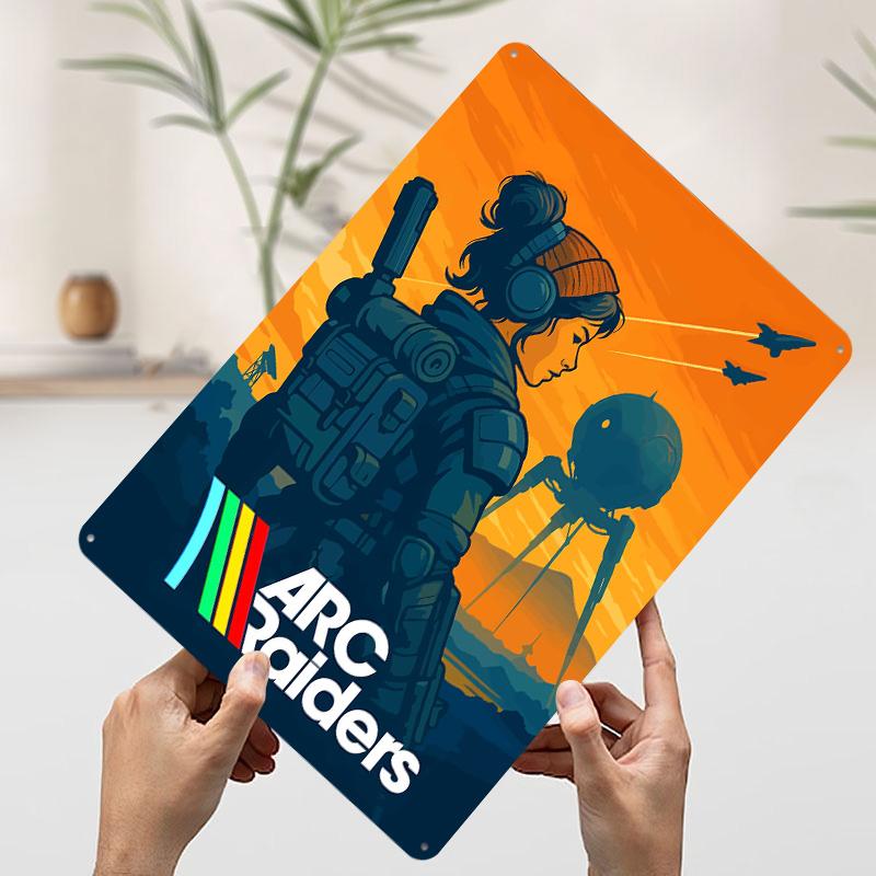 

Arc Raiders Game Poster Customized Wall Art Vintage Metal Signs Retro Tin Plaque for Man Cave Bedroom Decoration Room Coffee Bar 7.9x11.8In(20x30cm)