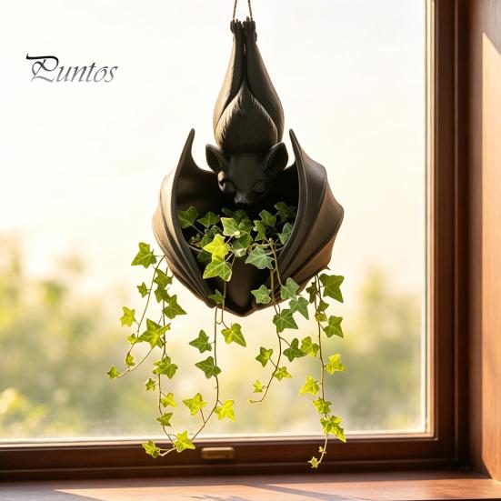 Vetplanten Pot voor Planten 3D Geprint Hangende Vleermuis Plantenbak, Vormgegeven Bloempot, Creatieve Halloween Bloempot Bloempotten, Gotische Houder Binnen Buiten