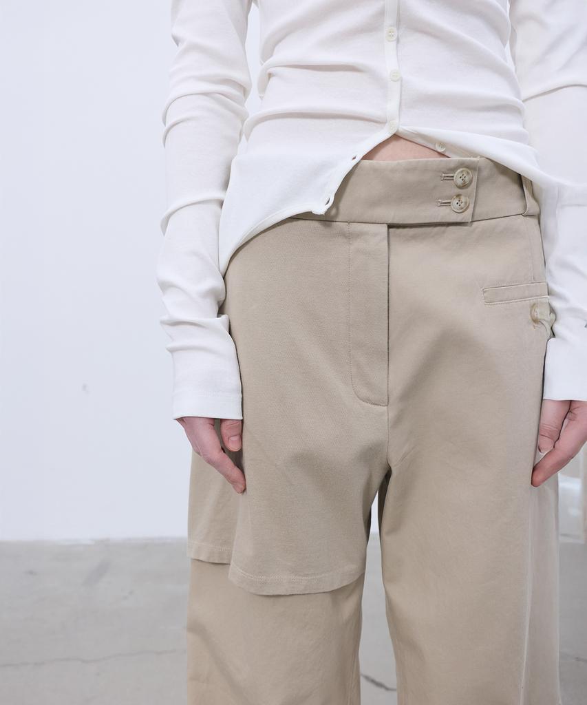 LCDC™ Overlay Straight Pants (Beige)