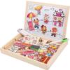 100+Pcs Wooden Multifunction Children Animal Puzzle Writing Magnetic Drawing Board Blackboard Learning Education Toys For Kids