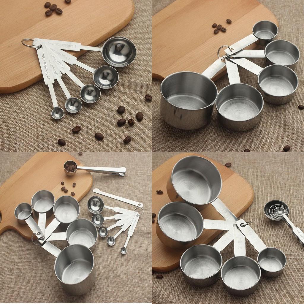 Stylish And Durable Stainless Steel Measuring Cups And Spoons Set For Precision Cooking