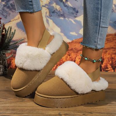 2024 New Warm Boots Women Winter Flats Shoes Short Plush Fur Ankle Snow Boots Casual Shoes Sport Suede Motorcycle Botas