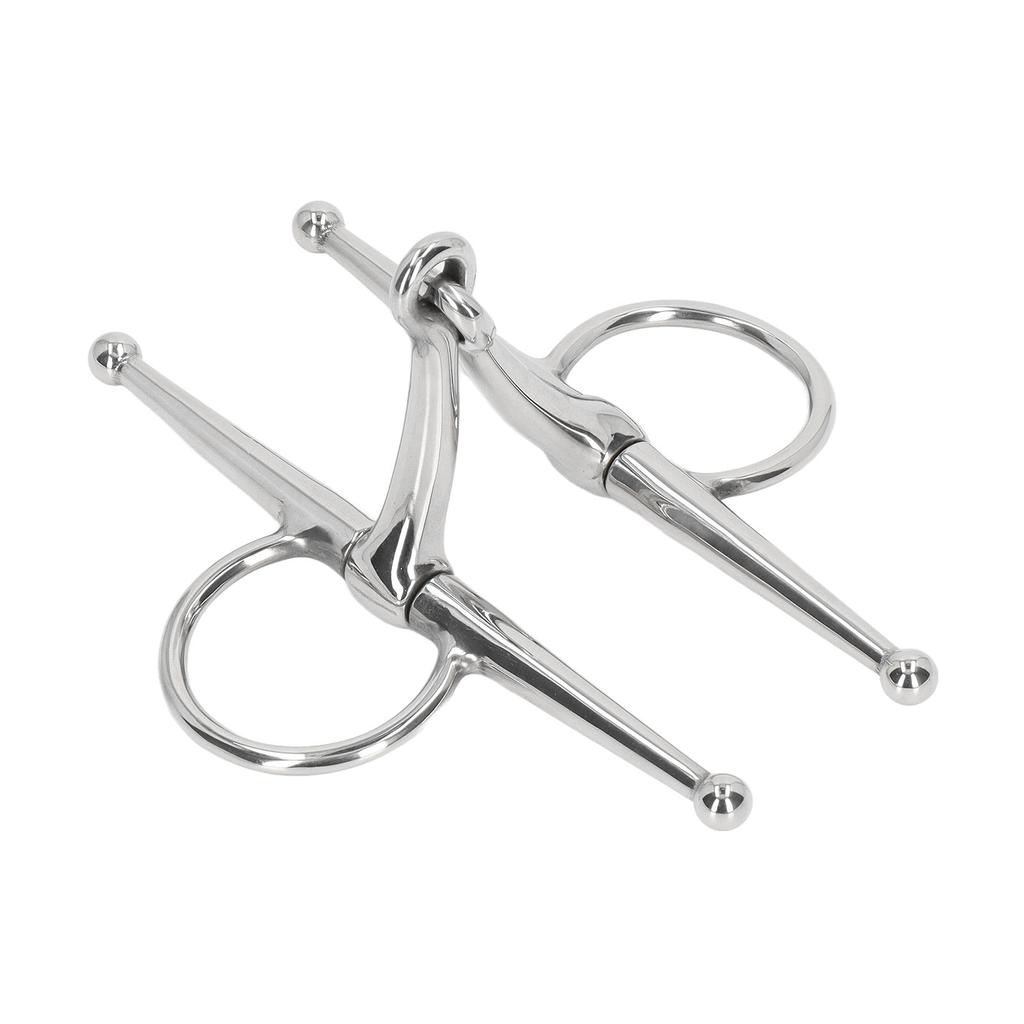 Full Cheek Horse Snaffle Bit Rustfritt stål Ring Farm Joint Bit for 125 mm Hestemunn