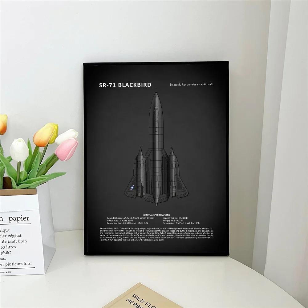 1 Airplane Design Flat Poster Canvas Painting Art Decoration Caf É Bar Room Wall Decoration