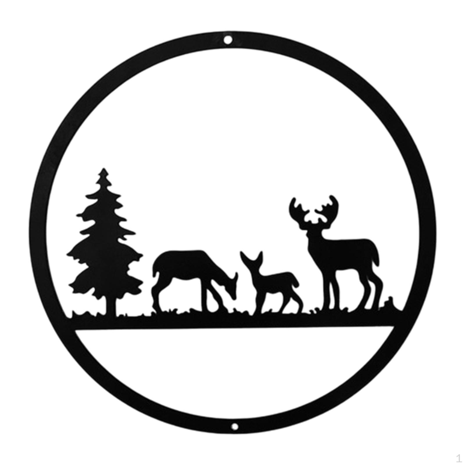 

Художественное металлическое настенное украшение для спальни, сада, офиса Deer