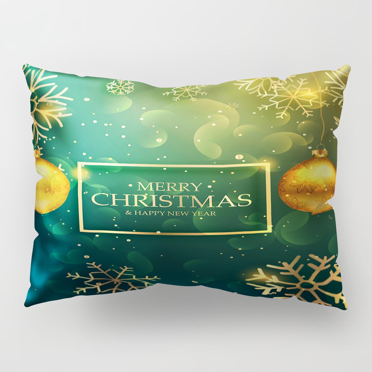 

Рождественская полиэстеровая наволочка в подарок, чехол для диванной подушки 50*30cm