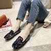 Fashion Woman Flats Round Toe Slip-on Diamond Shoes for Women with Crystals Rhinestone Social Summer 2025 Casual Promotion Sale Shoe Non