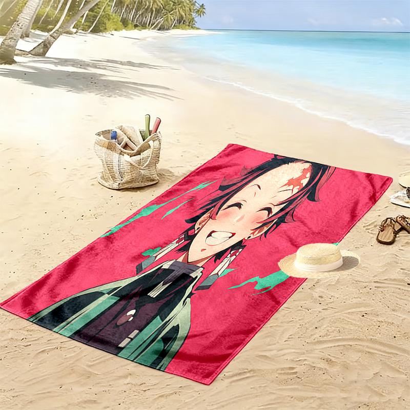 Vibrant Anime Spirit Beach Towel Beach Towel for Vacation Photos Soft Seaside Absorbent Bath Towel Outdoor Pool Towel Outdoor Picnic Beach Mat Beach