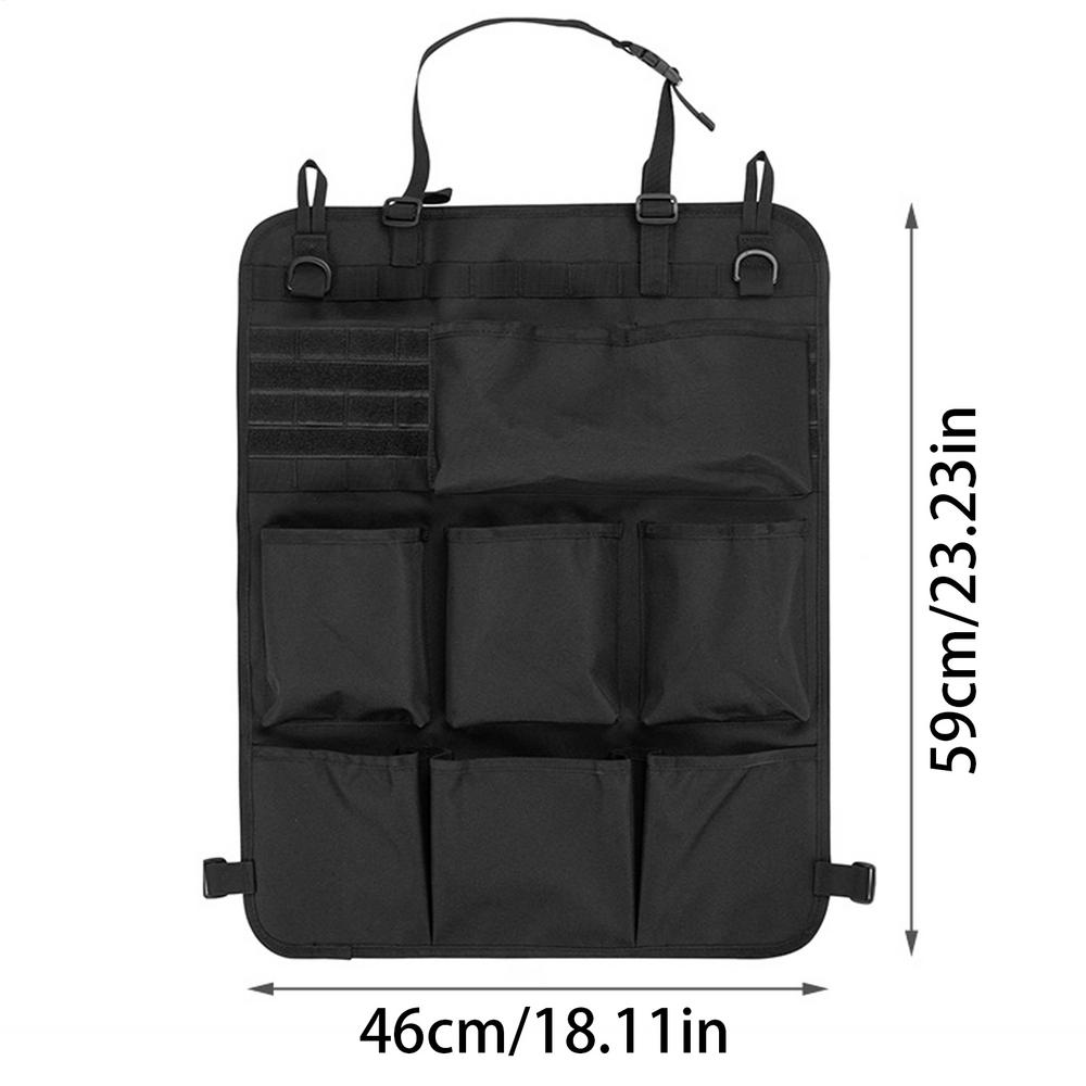 Car Back Seat Organizer Automotive Seat Back Organizers 8 Storage Pocket Design 900D Oxford Kick Protector For SUV Truck Bed