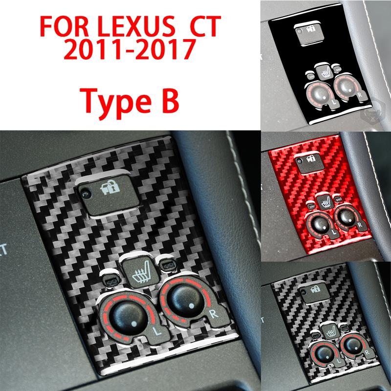 Carbon Fiber Interior Accessories Sport Mode Panel for Vehicle Automotive Interior Decorative Stickers for  LEXUS  CT 2011-2017