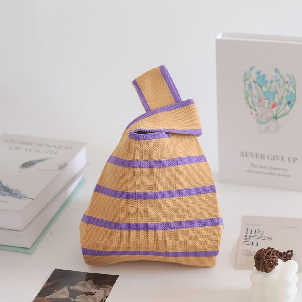 Trendy Knit Bucket Bag For Women Soft And Spacious Tote Bag With Eye-catching Patterns Ideal For Daily Wear And Gifts