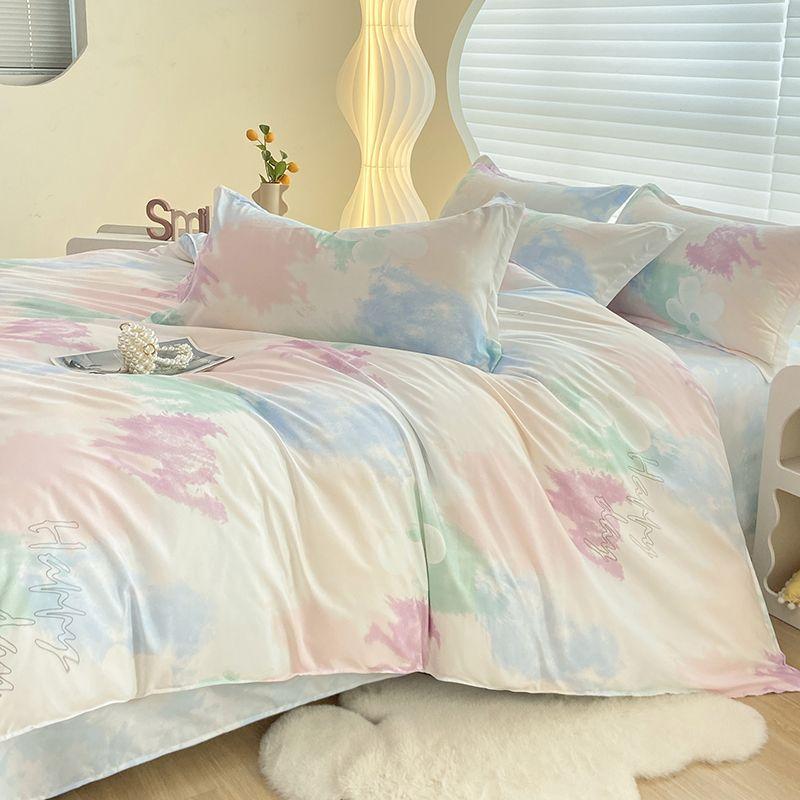 Small Fresh Bed Four-piece Dormitory Quilt Cover Three-piece Bed Sheet Set