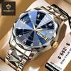 New Gold Business Leather Casual Diamond Clock Men Luxury Watch Automatic Watches Mens Fashion Quartz Wristwatches Orologi Uomo
