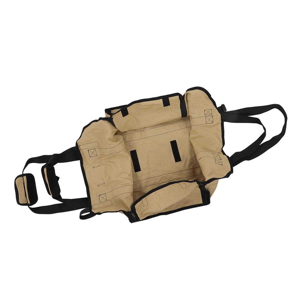 Firewood Carrier Bag Large Capacity Portable Log Carrier Bag for Outdoor Camping Khaki