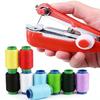 6PCS/set Mini Handheld Sewing Machine Kit - Portable Stitch Tool with 5 Color Threads, Multifunction Household DIY ZSY