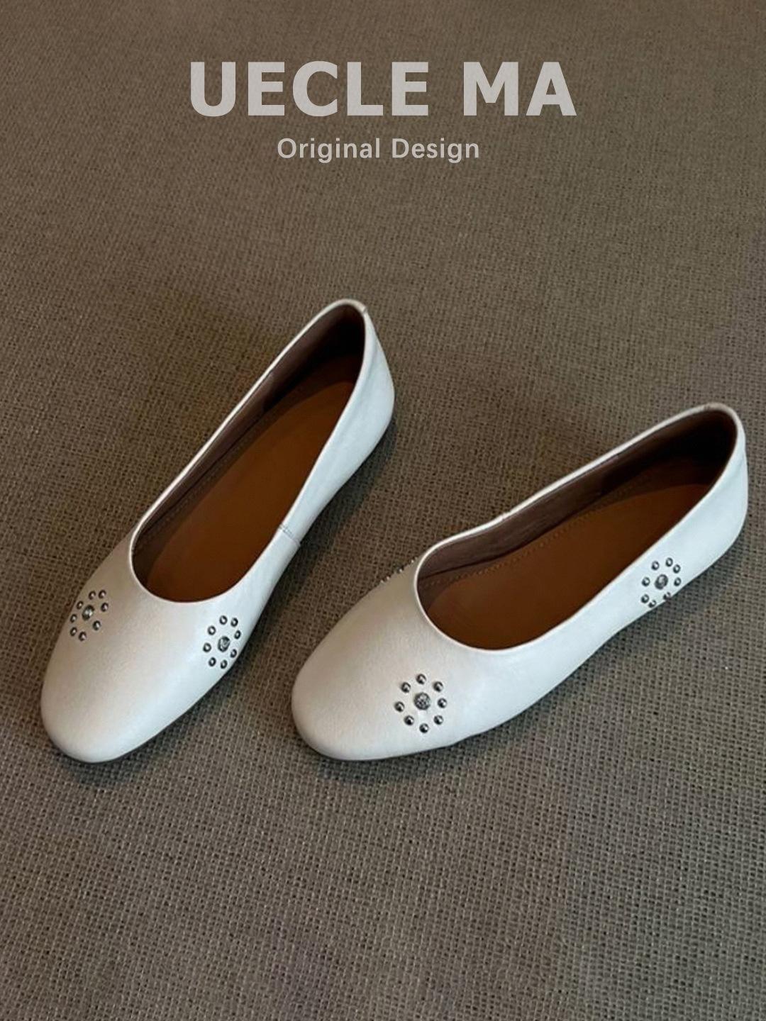 

Super soft lambskin~ Flat-soled single shoes women s French versatile ballet evening shoes soft-soled shallow mouth shoes with skirts 35