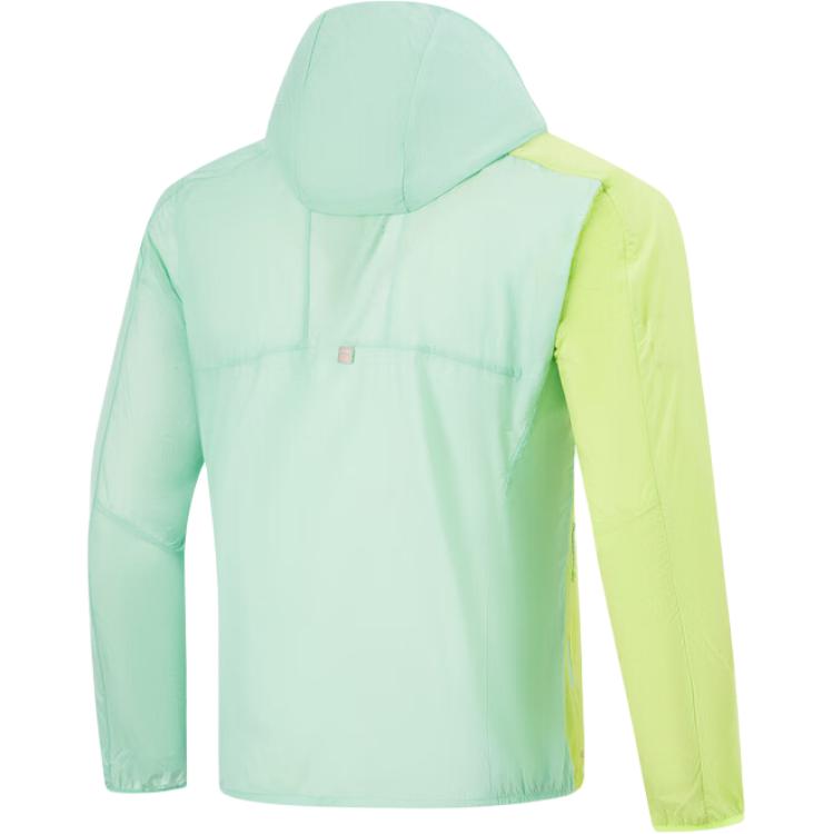 Li Ning Running Shoes Series Reflective Sun Protection Slim Fit Sports Jacket Men Jackets Cool-Green Fluorescent-Yellow-Green AFDU387-3