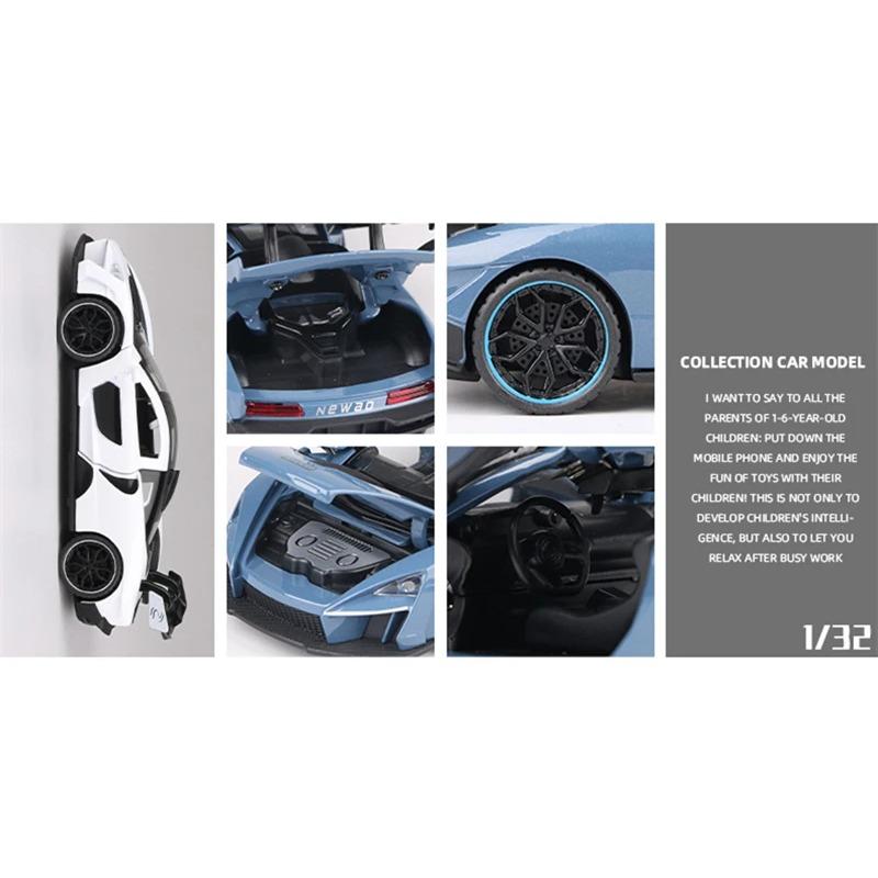 1/32 McLaren Senna Alloy Sports Car Model Diecast Metal Toy Vehicles Car Model Simulation Sound and Light Collection Kids Gifts