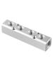 Air Hose Manifold Blocks G1 4 Port Pump Splitter Threaded Fitting High Hardness Inline Smooth Anti Oxidation Convenient Cylinder