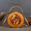 Women's Handbag Genuine Leather Bag Women's Premium Sense Niche Shoulder Bag Artistic Ethnic Style Crossbody Bag