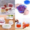 6 Pcs/ Set Reusable Silicone Food Cover Stretch Lids Elastic Bowl Microwave Cover Kitchen Wrap Fresh Keeping Silicone Caps