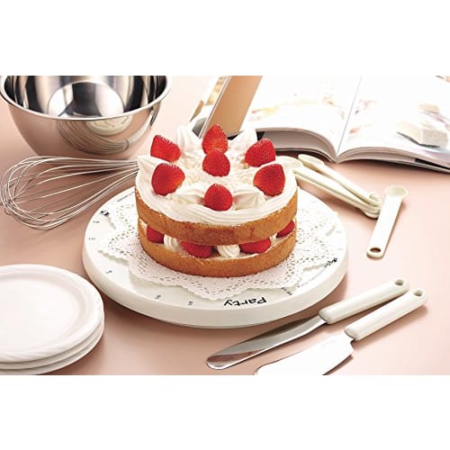 PEARL METAL Cake Turntable with Cover Set, Made In Japan, Antenor D-3523